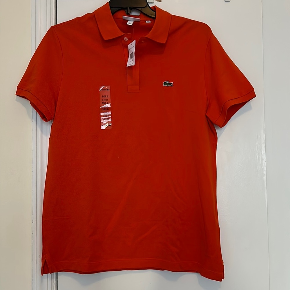 LACOSTE Men's Original Slim Fit Piqué Cotton Polo, Size XL,$110.00